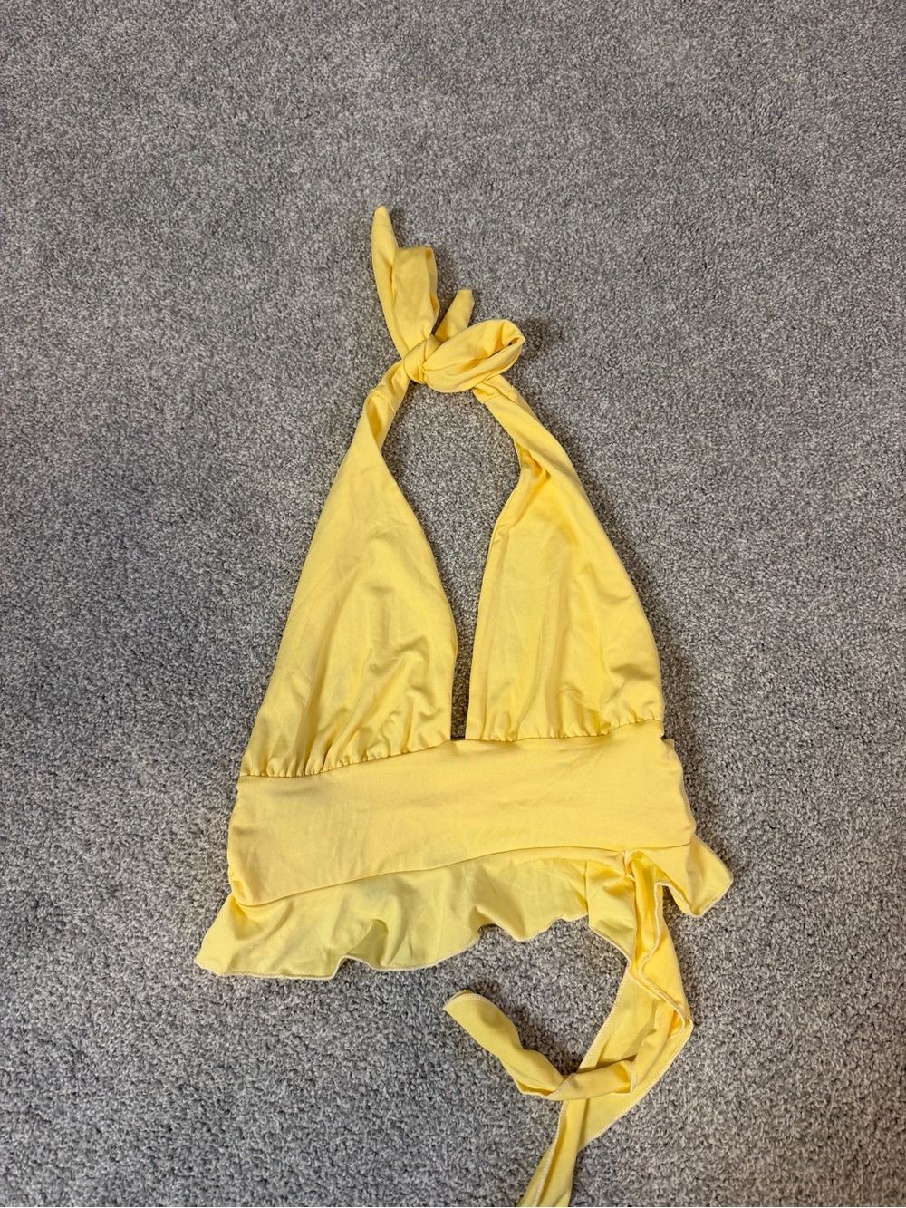 Yellow One-Piece Halter Top
